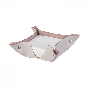 ADJ Подставка для бумажных блоков, 10x10xH4 см., цвет: устричный/пепельная роза ADJ Подставка для бумажных блоков, 10x10xH4 см., цвет: устричный/пепельная роза