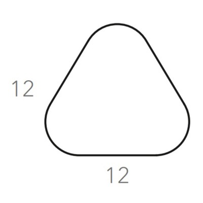 ADJ Костер 12x12см., треугольный, натуральная кожа, цвет: коньяк/бордо