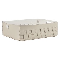 ADJ Корзинка Bottega, 60x50xH20 см., цвет: панна котта/белый ADJ Корзинка Bottega, 60x50xH20 см., цвет: панна котта/белый