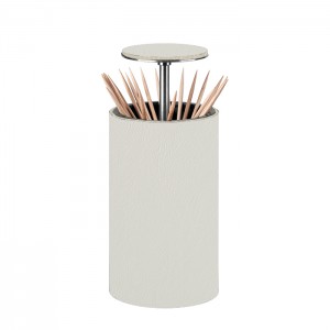 ADJ Держатель для зубочисток, D5x10 см., цвет: белый/панна котта ADJ Держатель для зубочисток, D5x10 см., цвет: белый/панна котта