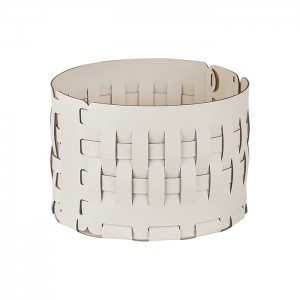 ADJ Корзина Bottega, D20xH12 см., цвет: белый/панна котта ADJ Корзина Bottega, D20xH12 см., цвет: белый/панна котта