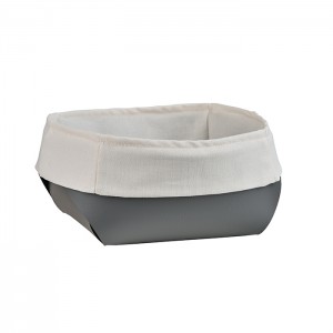 ADJ Корзина для хлеба, 20x20xH9 см., цвет: серый/черный ADJ Корзина для хлеба, 20x20xH9 см., цвет: серый/черный