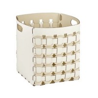 ADJ Корзина Geometria, 35x35xH40 см., цвет: белый/панна котта ADJ Корзина Geometria, 35x35xH40 см., цвет: белый/панна котта