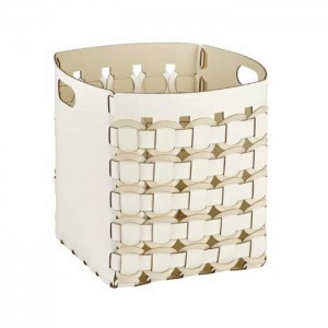 ADJ Корзина Geometria, 35x35xH40 см., цвет: белый/панна котта ADJ Корзина Geometria, 35x35xH40 см., цвет: белый/панна котта