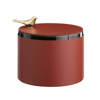 ADJ Шкатулка Bird диаметр 15хH10см, цвет: бордо/золото ADJ Шкатулка Bird диаметр 15хH10см, цвет: бордо/золото