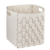 ADJ Корзинка Dubai, 35x35xH40 см., цвет: белый/панна котта ADJ Корзинка Dubai, 35x35xH40 см., цвет: белый/панна котта