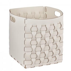 ADJ Корзинка Dubai, 35x35xH40 см., цвет: белый/панна котта ADJ Корзинка Dubai, 35x35xH40 см., цвет: белый/панна котта
