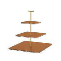 ADJ Сервировочная стойка 30x30xH35см., ручка Т, цвет: коньяк/фурнитура золото