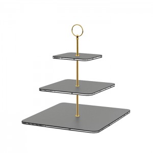 ADJ Сервировочная стойка 30x30xH35см., ручка круглая, цвет: серый/фурнитура золото ADJ Сервировочная стойка 30x30xH35см., ручка круглая, цвет: серый/фурнитура золото