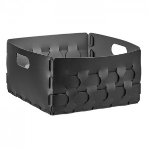 ADJ Корзинка Dubai, 35x35xH20 см., цвет: черный/серый ADJ Корзинка Dubai, 35x35xH20 см., цвет: черный/серый