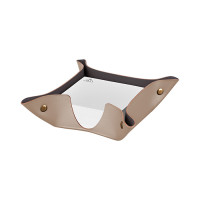 ADJ Подставка для бумажных блоков, 10x10xH4 см., цвет: капучино/шоколад ADJ Подставка для бумажных блоков, 10x10xH4 см., цвет: капучино/шоколад