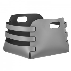 ADJ Корзина Riga, 27x36xH25 см., цвет: серый/черный ADJ Корзина Riga, 27x36xH25 см., цвет: серый/черный