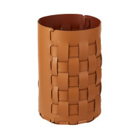 ADJ Корзина для мусора Bottega, D22xH35 см., цвет: коньяк/бордо ADJ Корзина для мусора Bottega, D22xH35 см., цвет: коньяк/бордо