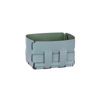 ADJ Корзинка Mini Bottega, 12x19xH13 см., цвет: небесный/эвкалипт ADJ Корзинка Mini Bottega, 12x19xH13 см., цвет: небесный/эвкалипт