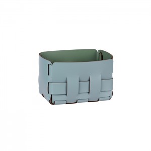 ADJ Корзинка Mini Bottega, 12x19xH13 см., цвет: небесный/эвкалипт ADJ Корзинка Mini Bottega, 12x19xH13 см., цвет: небесный/эвкалипт