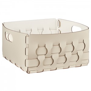 ADJ Корзинка Dubai, 35x35xH20 см., цвет: панна котта/белый ADJ Корзинка Dubai, 35x35xH20 см., цвет: панна котта/белый