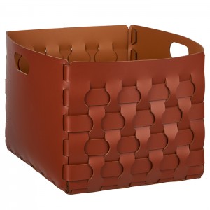ADJ Корзинка Dubai, 35x40xH30 см., цвет: бордо/коньяк ADJ Корзинка Dubai, 35x40xH30 см., цвет: бордо/коньяк