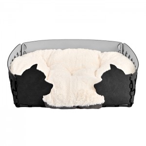 ADJ Лежанка Dog, 45х30хН15 см., цвет: черный/серый ADJ Лежанка Dog, 45х30хН15 см., цвет: черный/серый