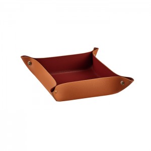 ADJ Мелочница, 14x14xH5 см., цвет: коньяк/бордо ADJ Мелочница, 14x14xH5 см., цвет: коньяк/бордо