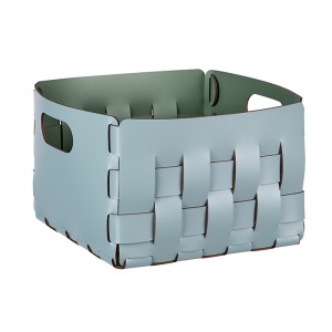 ADJ Корзинка Bottega, 25x25xH20 см., цвет: небесный/эвкалипт ADJ Корзинка Bottega, 25x25xH20 см., цвет: небесный/эвкалипт
