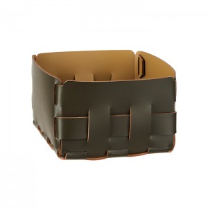 ADJ Корзинка Mini Bottega, 19x19xH13 см., цвет: оливковый/горчичный ADJ Корзинка Mini Bottega, 19x19xH13 см., цвет: оливковый/горчичный