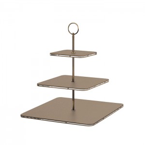 ADJ Сервировочная стойка, 30x30xH35 см.,ручка Круглая, цвет: капучино, фурнитура бронза