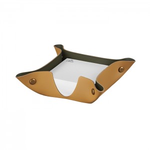 ADJ Подставка для бумажных блоков, 10x10xH4 см., цвет: горчичный/оливковый ADJ Подставка для бумажных блоков, 10x10xH4 см., цвет: горчичный/оливковый