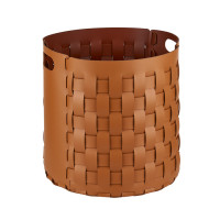 ADJ Круглая корзина Bottega, D40xH40 см., цвет: коньяк/бордо ADJ Круглая корзина Bottega, D40xH40 см., цвет: коньяк/бордо