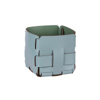 ADJ Корзинка Mini Bottega, 12x12xH13 см., цвет: небесный/эвкалипт ADJ Корзинка Mini Bottega, 12x12xH13 см., цвет: небесный/эвкалипт