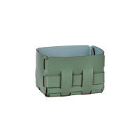 ADJ Корзинка Mini Bottega, 12x19xH13 см., цвет: эвкалипт/небесный ADJ Корзинка Mini Bottega, 12x19xH13 см., цвет: эвкалипт/небесный