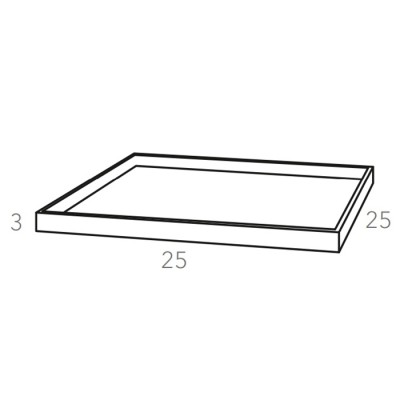 ADJ Поднос Mondo, 25x25xH3 см., цвет: серый/черный