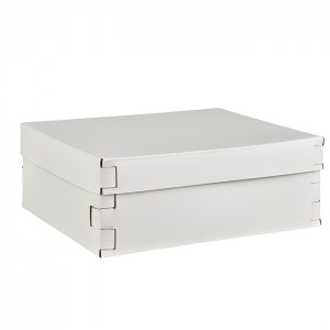 ADJ Коробка Snob, 36x30xH13,5 см., цвет: белый/панна котта ADJ Коробка Snob, 36x30xH13,5 см., цвет: белый/панна котта