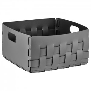 ADJ Корзинка Bottega, 35x35xH20 см., цвет: серый/черный ADJ Корзинка Bottega, 35x35xH20 см., цвет: серый/черный