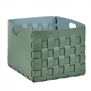 ADJ Корзинка Bottega, 35x40xH30 см., цвет: эвкалипт/небесный ADJ Корзинка Bottega, 35x40xH30 см., цвет: эвкалипт/небесный