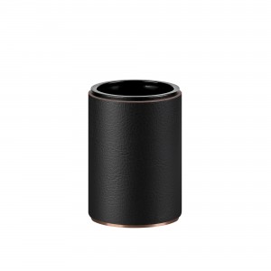 ADJ Стакан для зубных щеток, D7xH10 см., цвет:copper/черный ADJ Стакан для зубных щеток, D7xH10 см., цвет:copper/черный