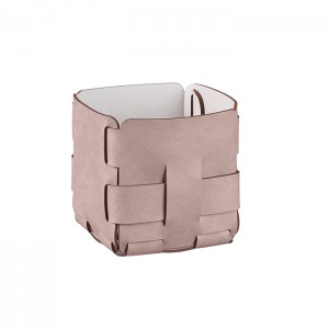 ADJ Корзинка Mini Bottega, 12x12xH13 см., цвет: пепельная роза/устричный ADJ Корзинка Mini Bottega, 12x12xH13 см., цвет: пепельная роза/устричный