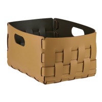 ADJ Корзинка Bottega, 25x25xH20 см., цвет: горчичный/оливковый ADJ Корзинка Bottega, 25x25xH20 см., цвет: горчичный/оливковый