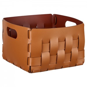 ADJ Корзинка Bottega, 25x25xH20 см., цвет: коньяк/бордо ADJ Корзинка Bottega, 25x25xH20 см., цвет: коньяк/бордо