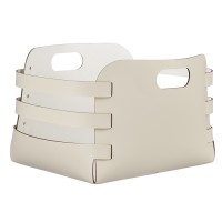 ADJ Корзина Riga, 27x36xH25 см., цвет: панна котта/белый ADJ Корзина Riga, 27x36xH25 см., цвет: панна котта/белый