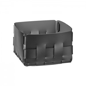 ADJ Корзинка Mini Bottega, 19x19xH13 см., цвет: черный/серый ADJ Корзинка Mini Bottega, 19x19xH13 см., цвет: черный/серый