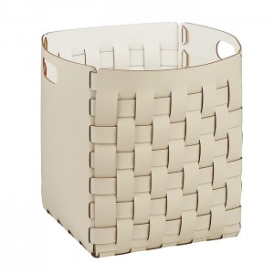 ADJ Корзинка Bottega, 35x35xH40 см., цвет: панна котта/белый ADJ Корзинка Bottega, 35x35xH40 см., цвет: панна котта/белый