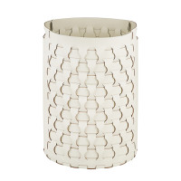 ADJ Круглая корзина для белья Dubai, D40xH57 см., цвет: белый/панна котта ADJ Круглая корзина для белья Dubai, D40xH57 см., цвет: белый/панна котта