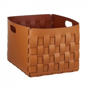 ADJ Корзинка Bottega, 35x40xH30 см., цвет: коньяк/бордо ADJ Корзинка Bottega, 35x40xH30 см., цвет: коньяк/бордо