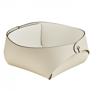 ADJ Корзинка Flora, 15x15xH7 см., цвет: панна котта/белый ADJ Корзинка Flora, 15x15xH7 см., цвет: панна котта/белый