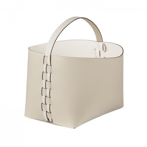 ADJ Корзина, 35x30xH26 см., цвет: панна котта/белый ADJ Корзина, 35x30xH26 см., цвет: панна котта/белый