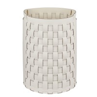 ADJ Круглая корзина для белья Bottega, D40xH57 см., цвет: белый/панна котта ADJ Круглая корзина для белья Bottega, D40xH57 см., цвет: белый/панна котта