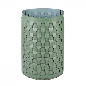 ADJ Круглая корзина для белья Dubai, D40xH57 см., цвет: эвкалипт/небесный ADJ Круглая корзина для белья Dubai, D40xH57 см., цвет: эвкалипт/небесный