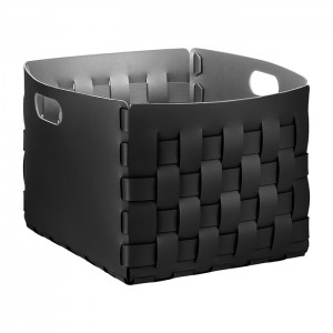 ADJ Корзинка Bottega, 35x40xH30 см., цвет: черный/серый ADJ Корзинка Bottega, 35x40xH30 см., цвет: черный/серый