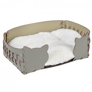 ADJ Лежанка Cat, 45x30xH15 см., цвет: белый/панна котта ADJ Лежанка Cat, 45x30xH15 см., цвет: белый/панна котта