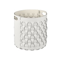 ADJ Круглая корзина Dubai, D40xH40 см., цвет: белый/панна котта ADJ Круглая корзина Dubai, D40xH40 см., цвет: белый/панна котта